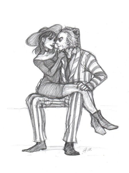 Битлджус и лидия любовь арт