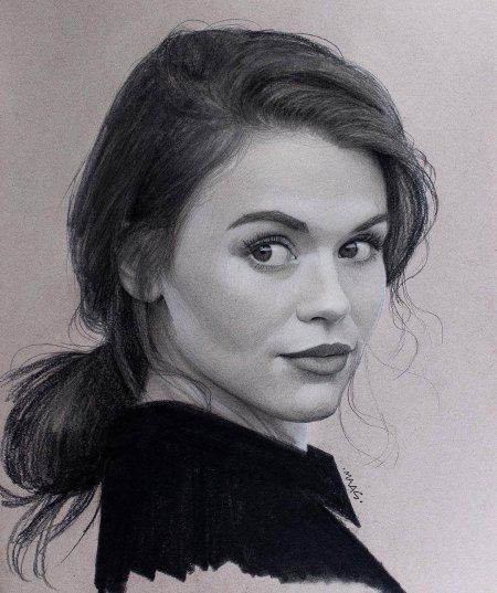 Портрет карандашом девушки