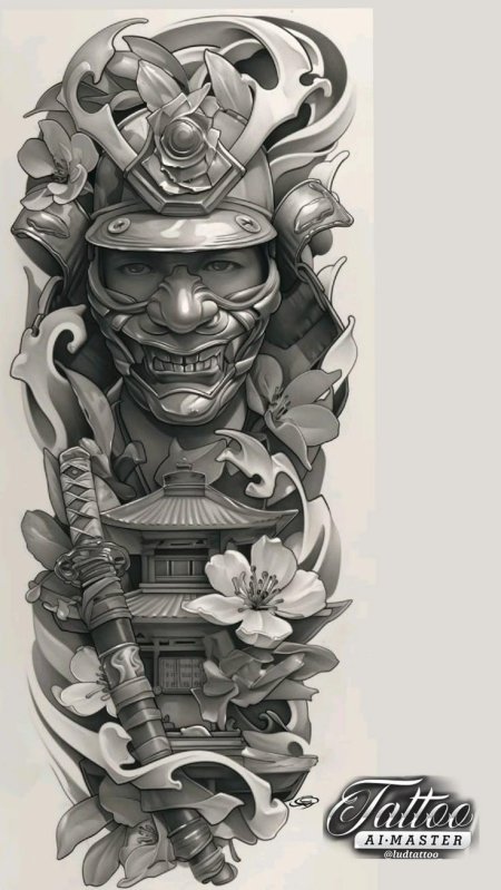 Эскиз тату япония