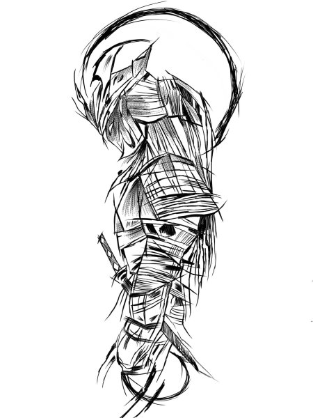 Самурай ронин тату