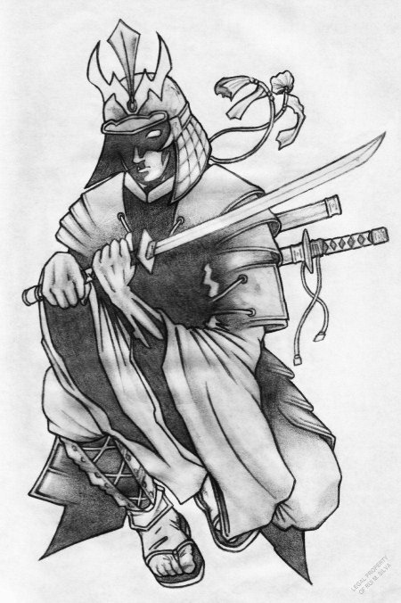 Самурай ронин эскиз