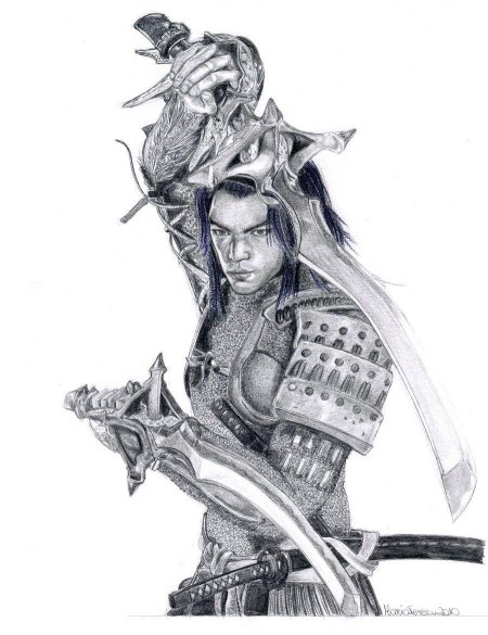 Эскиз самурай