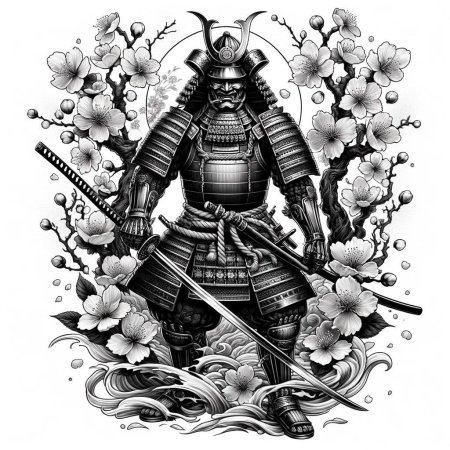 Эскиз самурай