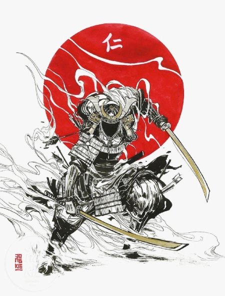 Самурай ронин сегун эскиз