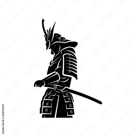 Трафарет самурай