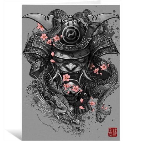 Тату в стиле самурай