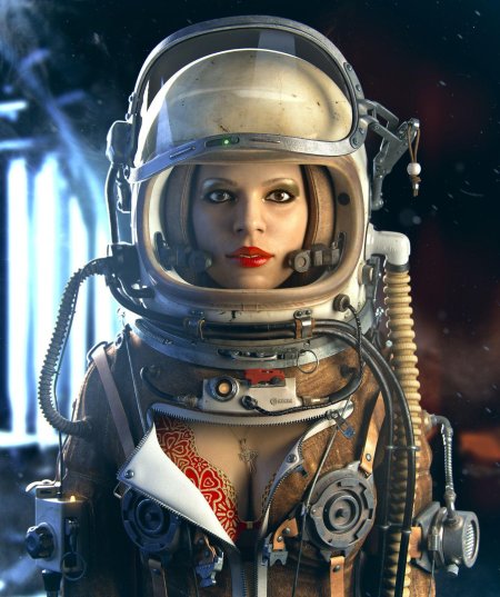 Девушка космонавт