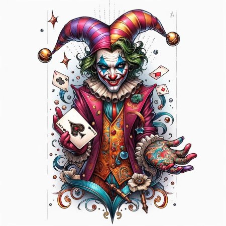 Тату карта джокер