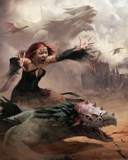 Дейенерис таргариен с драконами