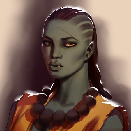 Орчиха фэнтези арт