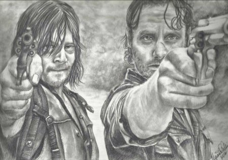 Ходячие мертвецы дэрил рик мишон