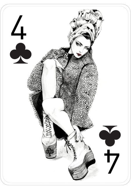 Фэшн иллюстрации игральные карты