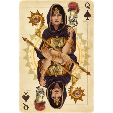 Карточная колода дама пик