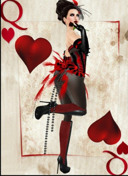 Карта дама червей