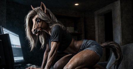 Человек превращается в лошадь