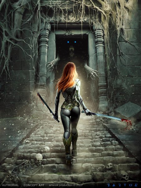 Девушка сзади фэнтези