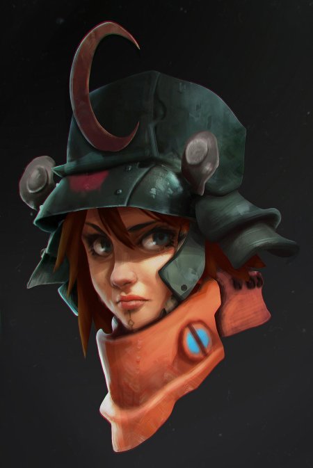 Девушка самурай арт