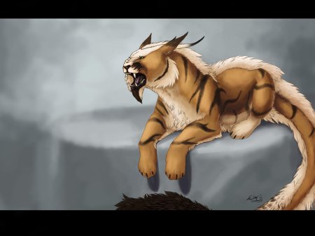 Мифический саблезубый тигр