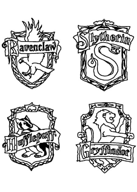 Гарри поттер эмблемы факультетов