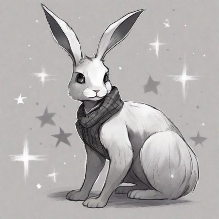 Зайчик зимой