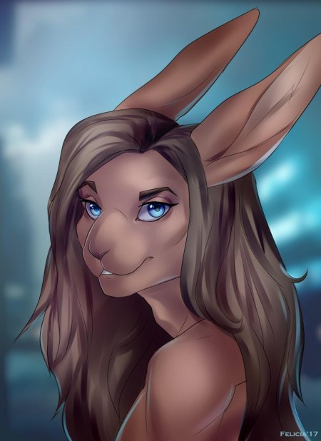 Фурри кролик девушка