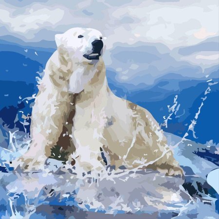 Картина белый медведь