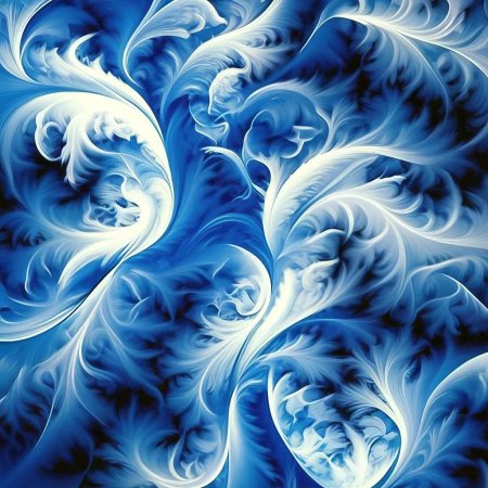 Синие узоры