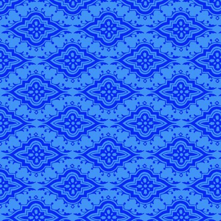 Узор синий