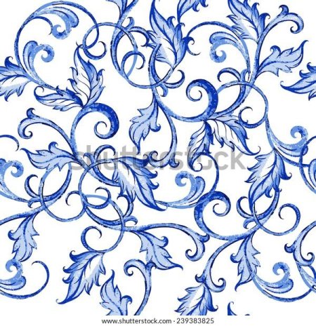 Сине белый орнамент