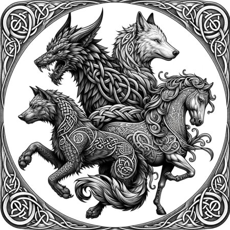 Фенрир кельтские узоры