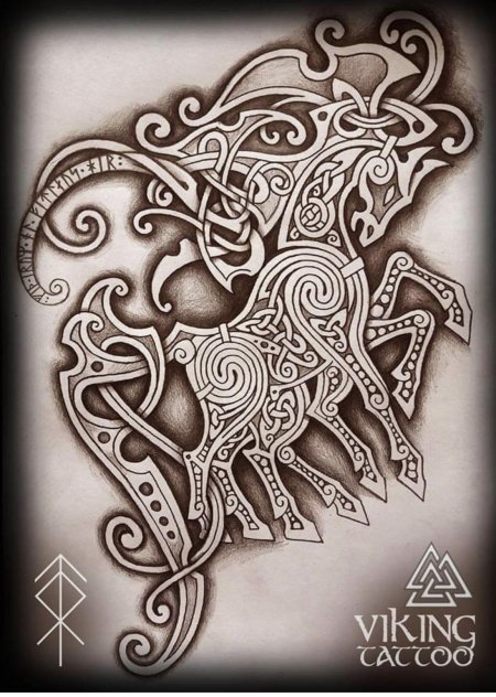 Скандинавская тату эскиз