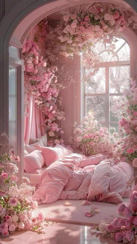 Розовая спальня дизайн