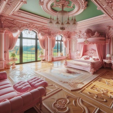 Розовая спальня