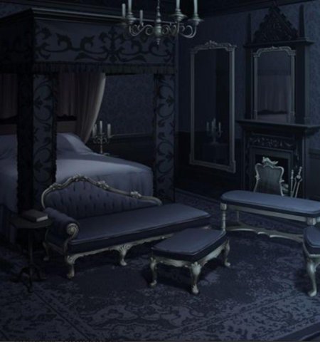 Спальня в готическом стиле