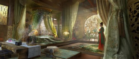Эльфийский дворец интерьер зал