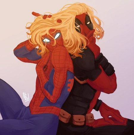 Леди дэдпул и питер паркер