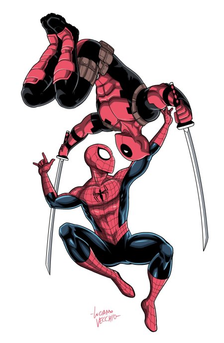 Человек паук и дэдпул комикс обложка