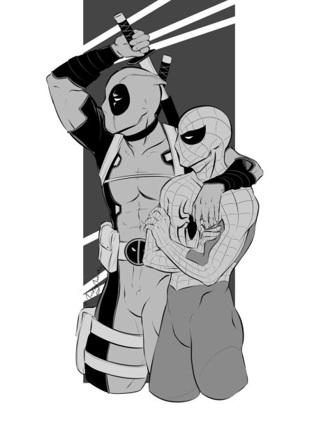 Дэдпул и человек паук комикс любовь