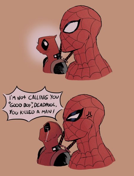 Дэдпул и человек паук шип