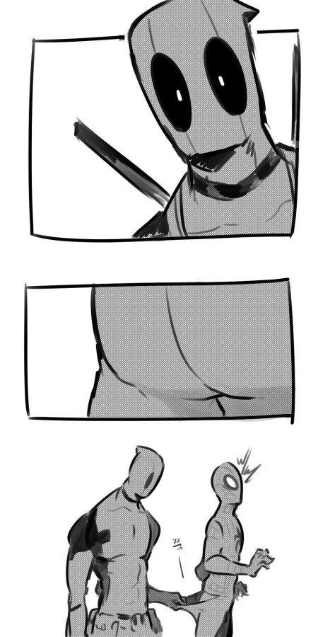 Яой шип дэдпул и человек паук