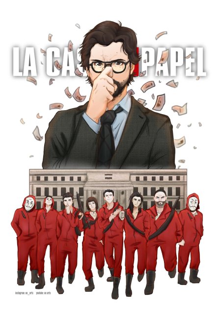 Постеры бумажный дом la casa de papel