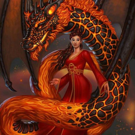 Девушка с драконом