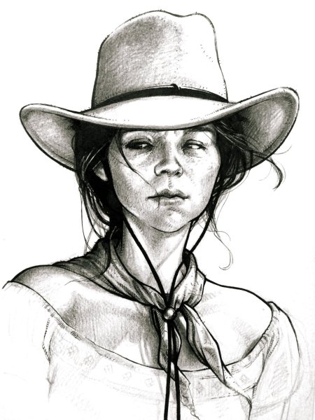 Девушка скетч