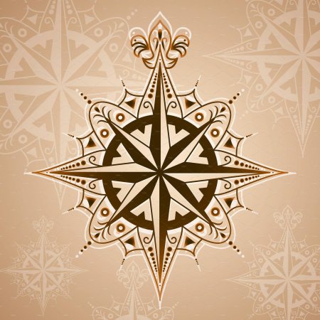 Эскиз роза ветров