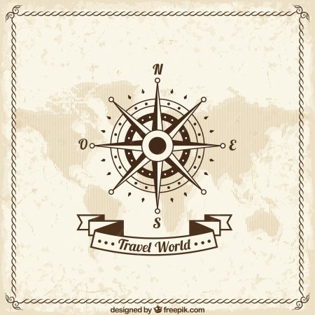 Компас на картах