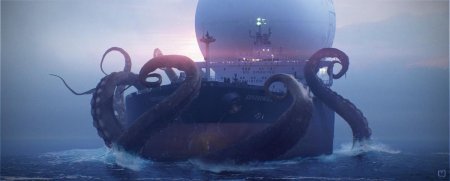 Гигантский осьминог кракен наутилус