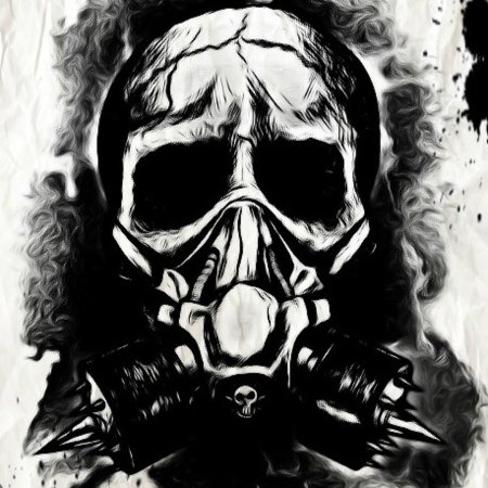 Череп в противогазе