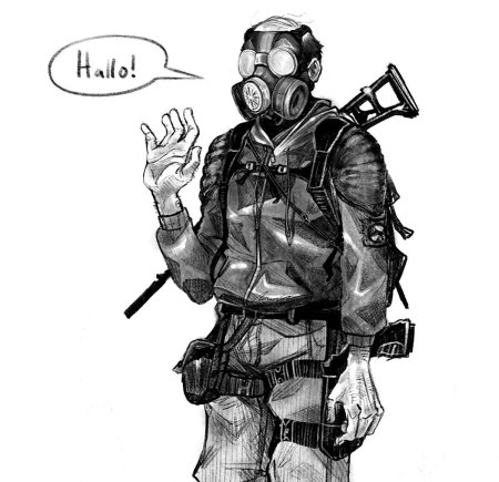 Рисунки сталкер карандашом