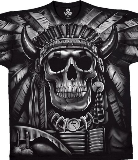 Футболка liquid blue skulls