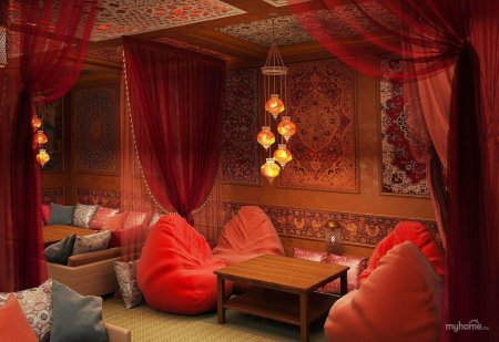 Интерьер кальянной в восточном стиле
